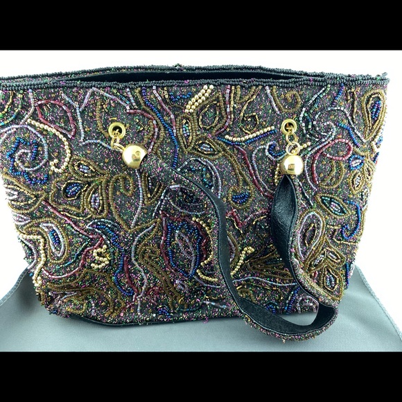 Vintage Warren Reed medium size beaded evening handbag! - Picture 6 of 13